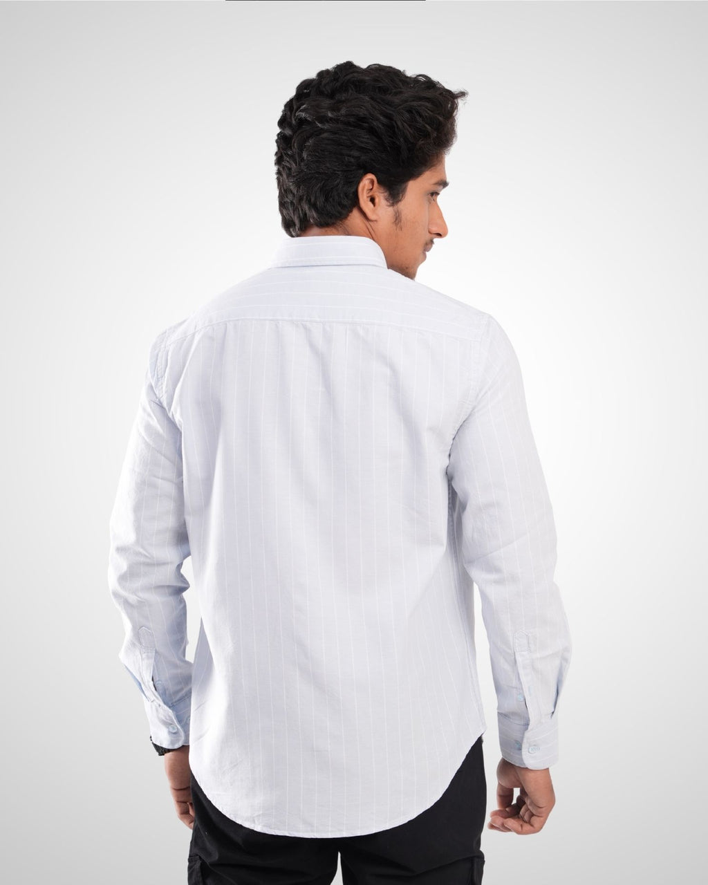 Light Blue Cotton Stripe Shirt