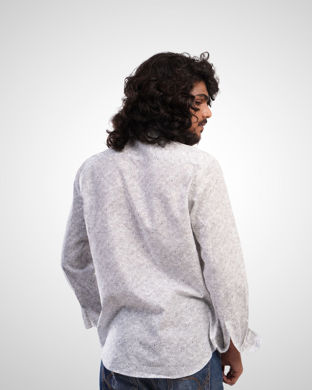 Off-White Cotton Cottlin Print Shirt