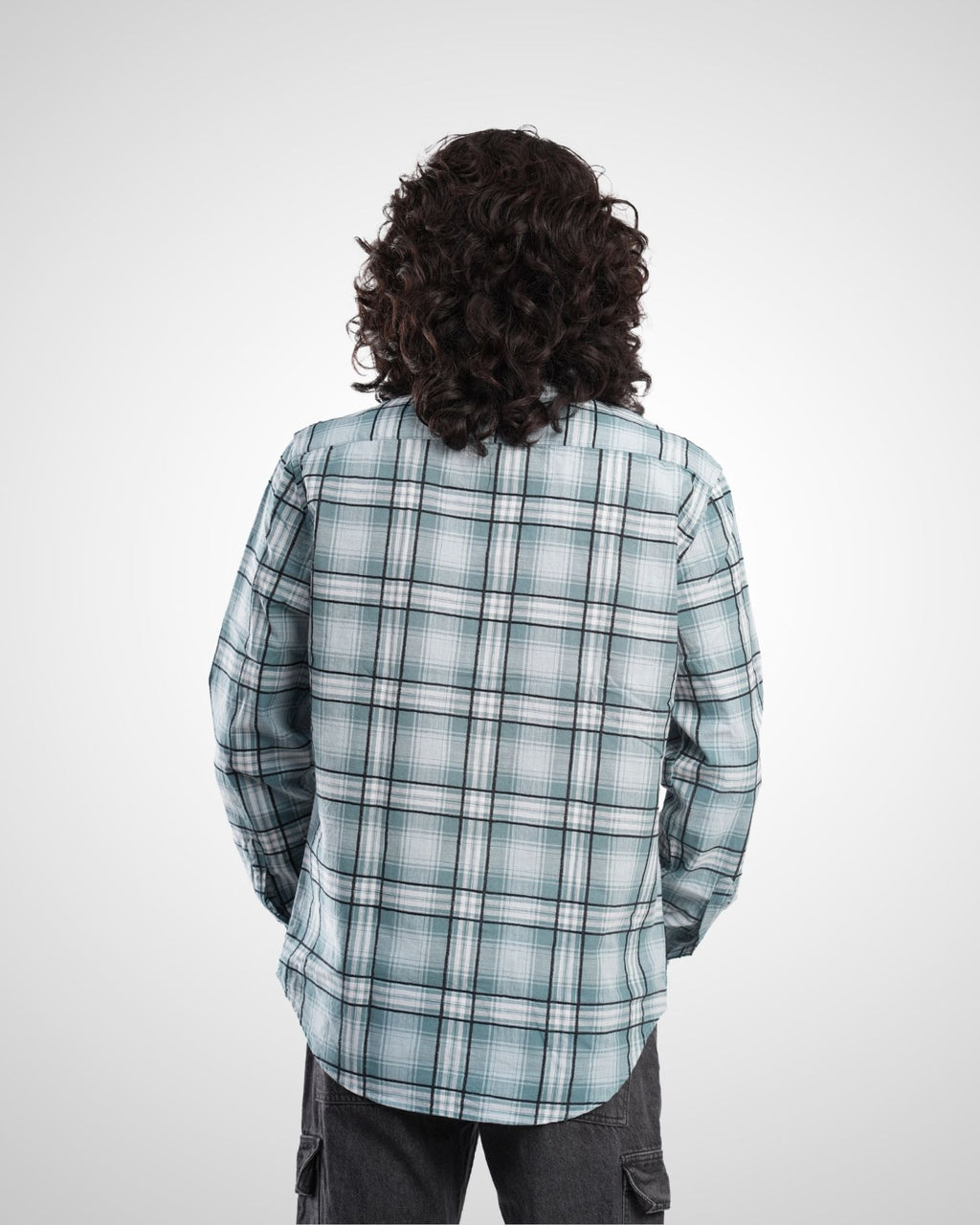 Teal Channel Boddu Checked Cotton Shirt