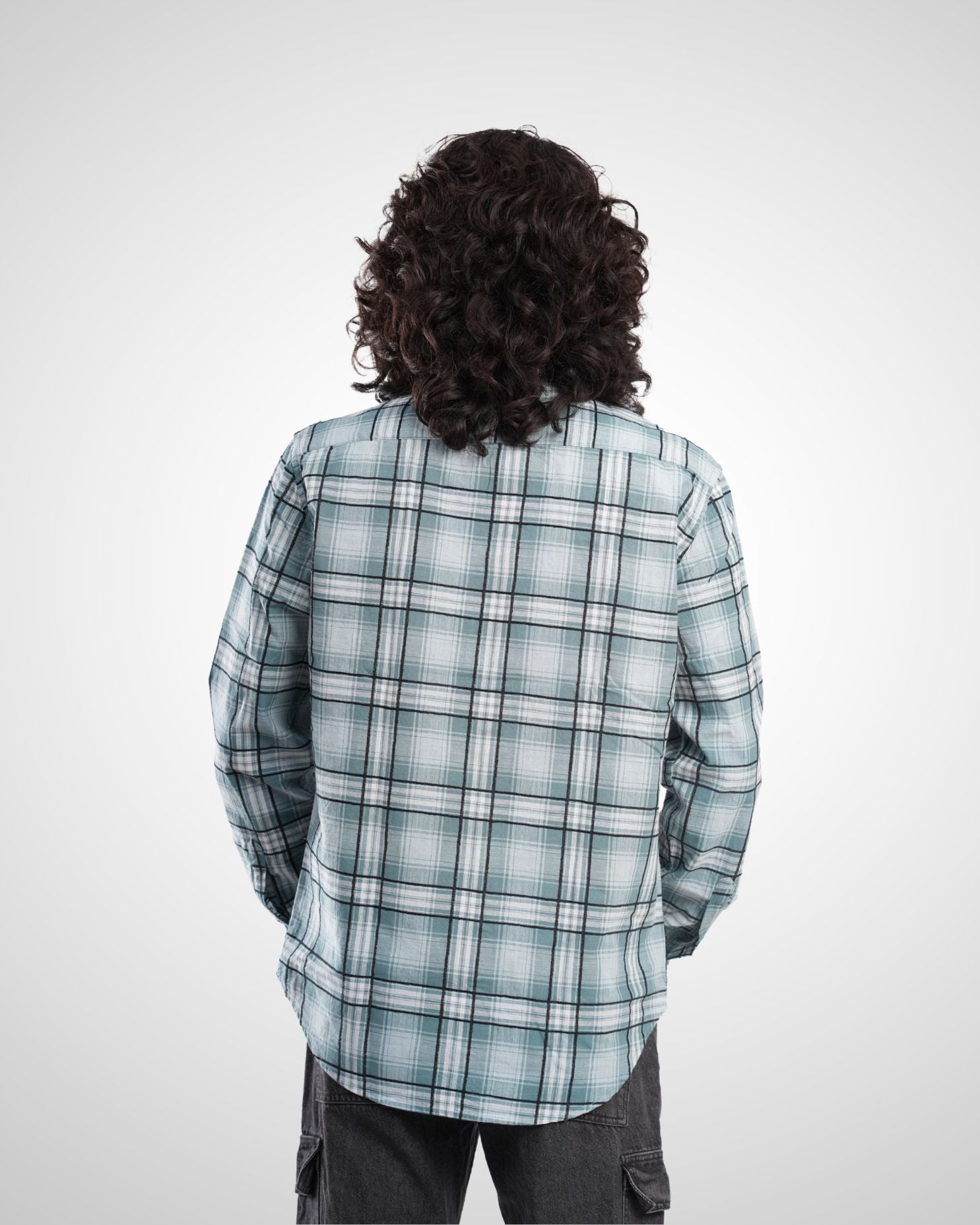 Teal Channel Boddu Checked Cotton Shirt